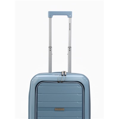 Чемодан на колёсах Bagvoyage маленький 46 л (S), на молнии, с увеличением, отдел для ноутбука, кодовый замок, 4 колеса, голубой