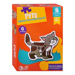 Пазл "Зверята" (6 картинок)