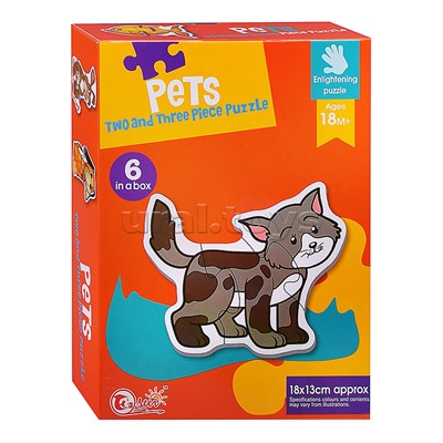 Пазл "Зверята" (6 картинок)