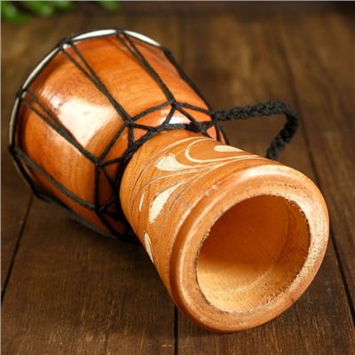 Сувенирный музыкальный инструмент «Барабан Джембе», 11.5×11.5×20 см, МИКС