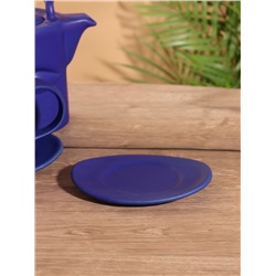 Набор для чаепития «Синий глаз», чайник, 2 чайные пары, керамика