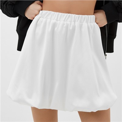 Юбка мини баллон женская MIST, размер L, молочная