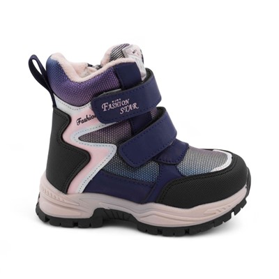 Ботинки мембранные на меху В6673-12 синие