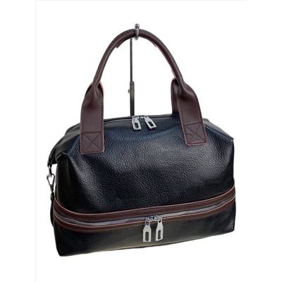 Женская сумка из натуральной кожи, цвет  черный