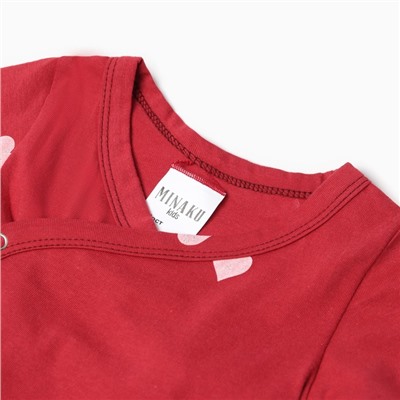 Боди детское MINAKU, рост 74-80 см, красное