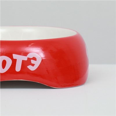 Миска «КОТЭ», 200 мл, 13×4.5 см, керамика, красная