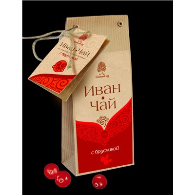 Иван - чай с брусникой / крафт / 50 г / Сибирский кедр