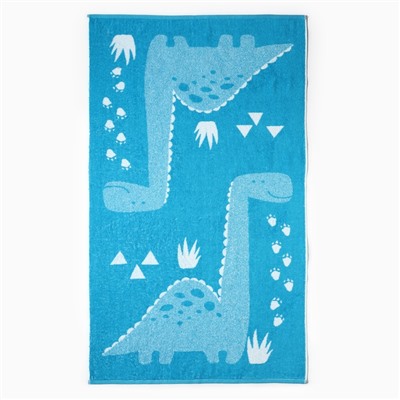 Полотенце махровое «Этель» Dinotime, 70×130 см, хлопок 100%, сине-белое