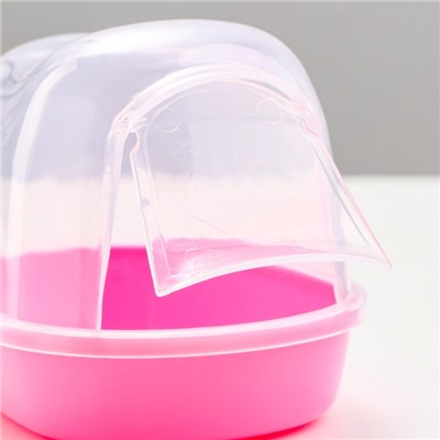 Туалет для грызунов «Пижон», 13×10×10 см, фигурный, пластик, розовый