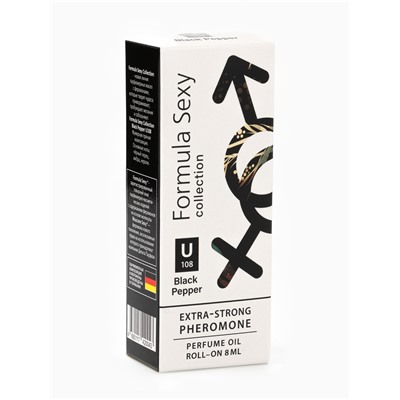 Парфюмерное масло женское с феромонами Formula Sexy Collection Black Pepper U108, 8 мл (по мотивам Black Pepper & Amber, Neroli (Zielinski & Rozen)