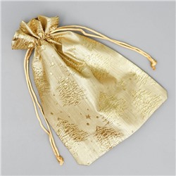 Мешочек подарочный новогодний парча «Золотые мгновения», 16×24 см ± 1.5 см