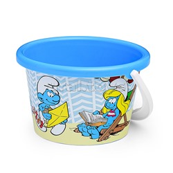 Ведро среднее с наклейкой "Смурфики-5"