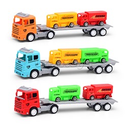 Автовоз "Мегатехника" с грузовыми авто, в пакете