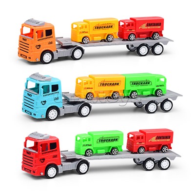 Автовоз "Мегатехника" с грузовыми авто, в пакете