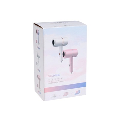 Фен LF-23, 800 Вт, 2 скорости, складная ручка, розово-сиреневый