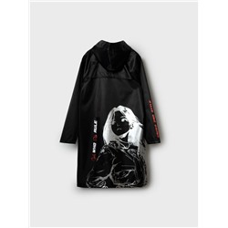 Плащ текстильный с полиуретановым покрытием для девочек (дождевик)