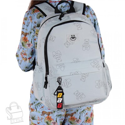 Рюкзак женский текстильный 1276PW l.blue Sikale