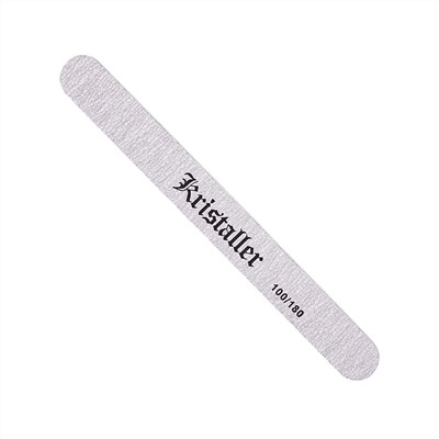 Kristaller Пилка для ногтей прямая 100/180 грит, серый 14407