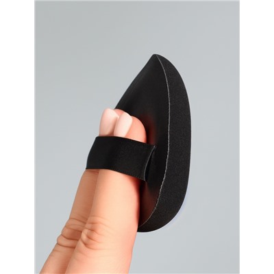 Спонжи для макияжа, в футляре, 3 формы: треугольник, овал, сердце, чёрные