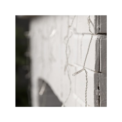 Гирлянда «Бахрома» 3×0.5 м, IP20, прозрачная нить, 80 LED, свечение жёлтое, 8 режимов, 220 В