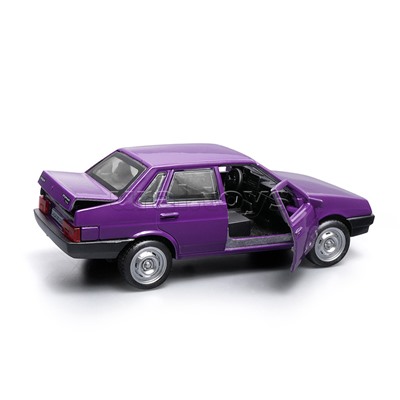 Машина металл LADA-21099 "Спутник" 12см. (двери, багаж, баклажан) инерц., в коробке