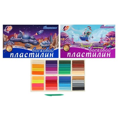 Пластилин мягкий (восковой) «Луч. Фантазия», 32 цвета, 475 г, со стеком, МИКС