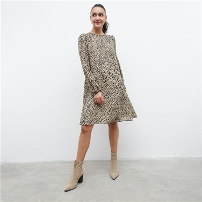Платье летнее женское MINAKU: Green trend цвет бежевый, размер 42