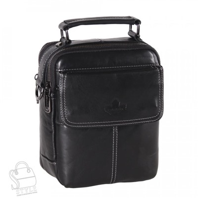 Сумка мужская кожаная 22666Z black Zinimsk