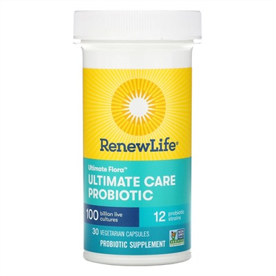 Renew Life, Ultimate Flora, Ultimate Care Probiotic, 30 Vegetarian Capsules