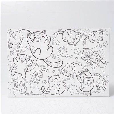 Картина по номерам для детей «Парящие котята», 20×30 см