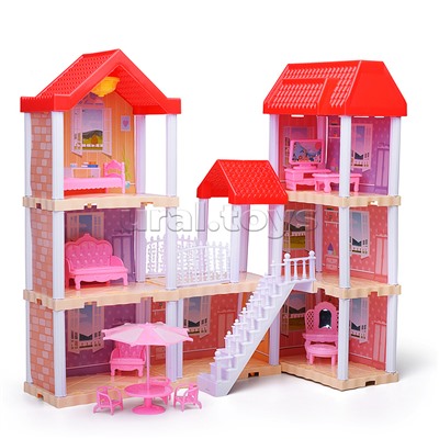 Дом для куклы "Дачный котедж" с мебелью, в коробке