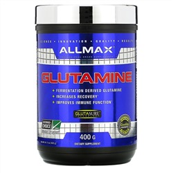 ALLMAX Nutrition, 100% чистый микронизированный глутамин, без глютена, веганский продукт, с сертификатом кошерности, 400 г (14,1 фунтов)