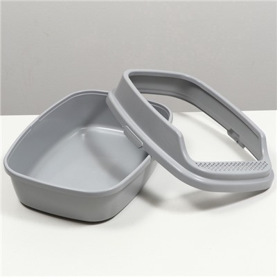 Туалет Айша M с бортом 53×39×21 см серый FIX