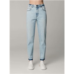 Mom Fit CONTE CON-583 Джинсы mom оксидной варки с необработанным краем