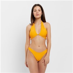 Купальник раздельный с завязками на шее женский MINAKU, горчичный, размер 42