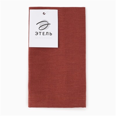 Салфетка «Этель», красная, 30×40 см,100% лён 170 г/м²