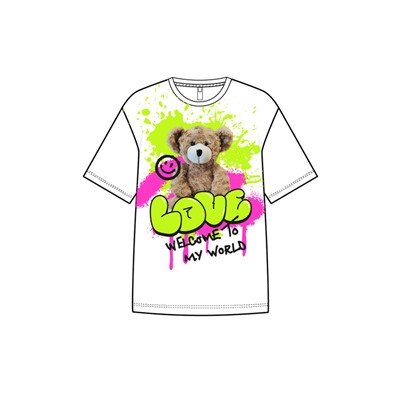 Фуфайка трикотажная для девочек (футболка)