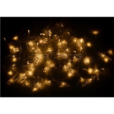 Электрогирлянда-занавес, светодиодная "Сосульки" 3м, 96 ламп, теплый