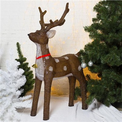 Светодиодная фигура «Косуля» 80×130×50 см, акрил, 228 LED, 8 режимов, 24 В, свечение белое