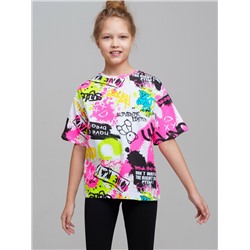 Фуфайка трикотажная для девочек (футболка)