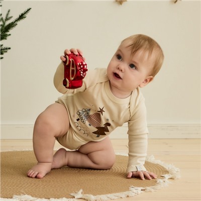 Боди детское «Крошка Я. Новогодние игрушки», рост 68-74 см