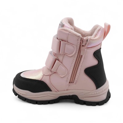 Ботинки мембранные на меху В6673-13 розовые