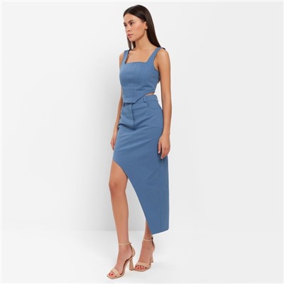 Корсет женский джинсовый MIST: Denim, размер 48, синий