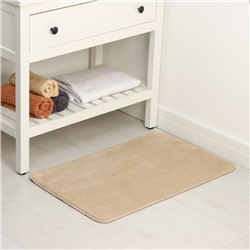 Коврик для дома Доляна «Софт», 50×80 см, бежевый