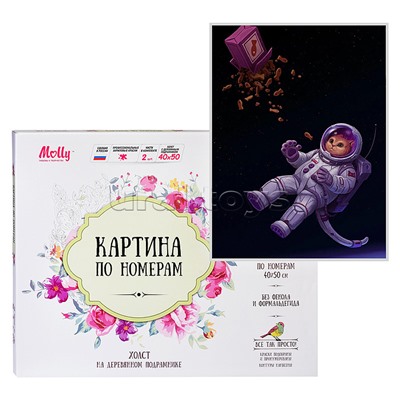 Картина по номерам 40х50 "Космическая охота" (18 цветов)