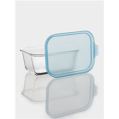 Контейнер, 800 мл, герметичный, пластиковая крышка, стекло, прозрачный