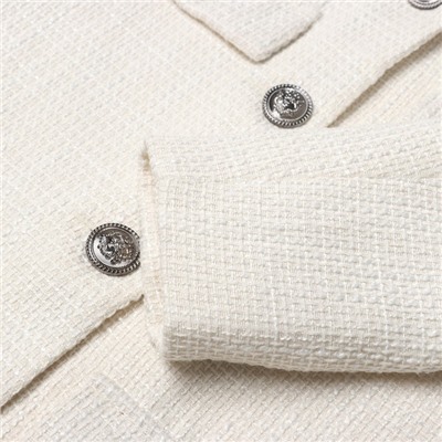 Жакет женский твидовый MIST, размер 44, молочный