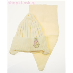 07-H Комплект для девочки (колпак+снуд) (50-52)