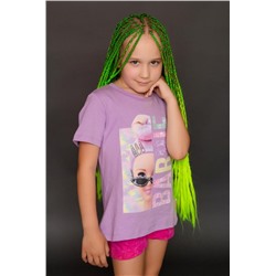 Футболка 22767 Barbie кор. рукав (Лиловый)