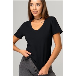 Женская футболка с V образным вырезом Happyfox